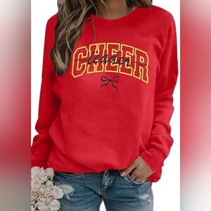 Red Cheer Graphic Sweatshirt